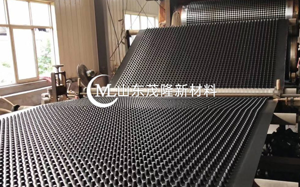 《網盛項目》無紡土工布、凹凸排水板施工